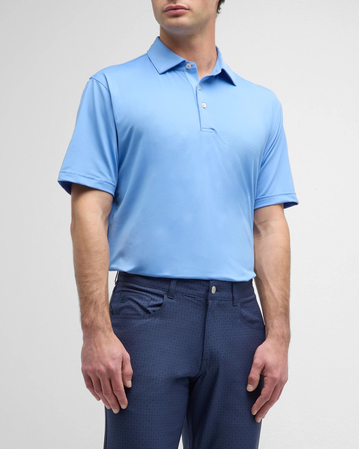 

Мужская однотонная рубашка-поло из джерси Peter Millar, цвет Bonnet
