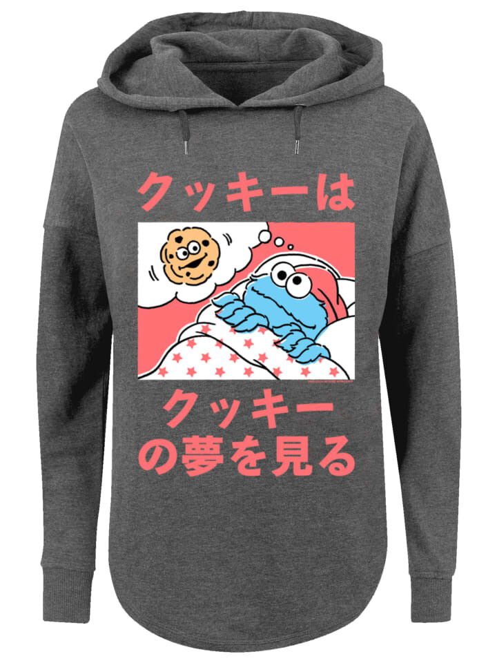 

Пуловер F4NT4STIC Oversized Sesamstraße Cookie Dreams, цвет charcoal