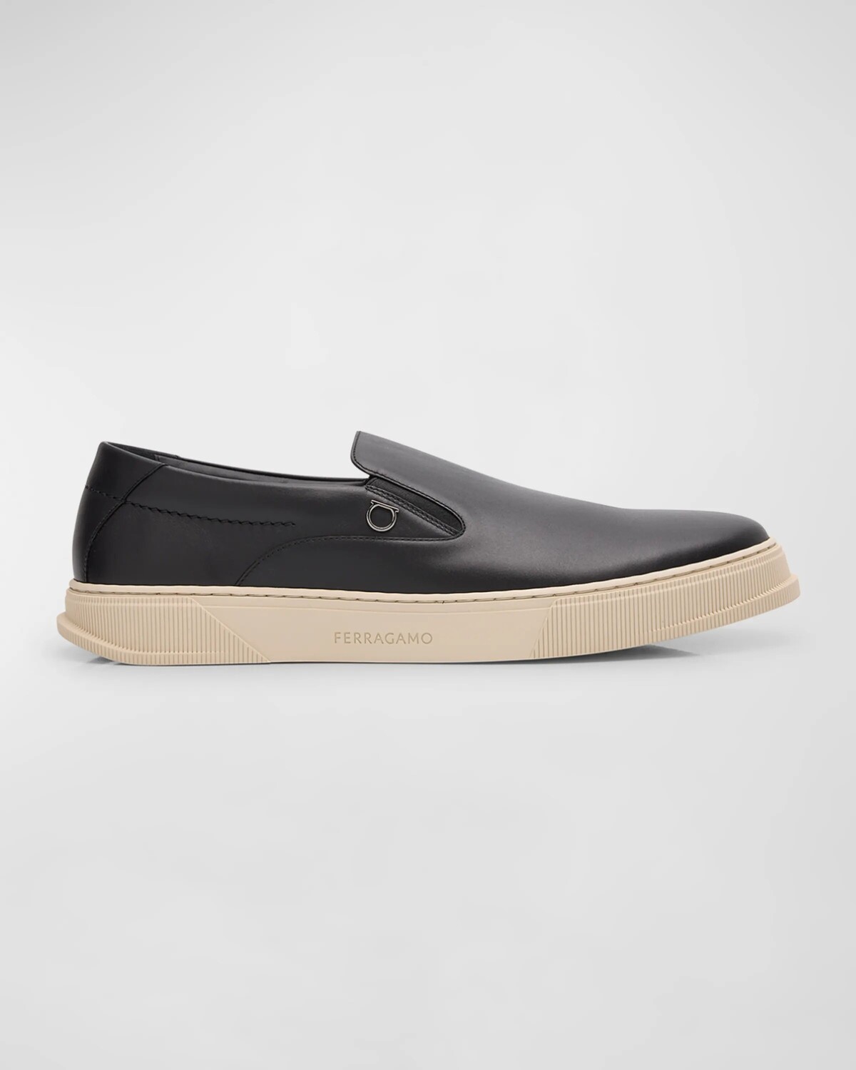 

Мужские кожаные слипоны Cameron Ferragamo, цвет Nero