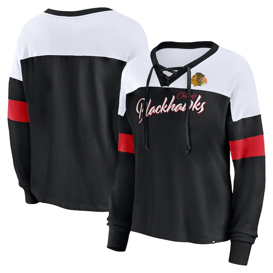 

Футболка с длинным рукавом Fanatics Branded Chicago Blackhawks, черный
