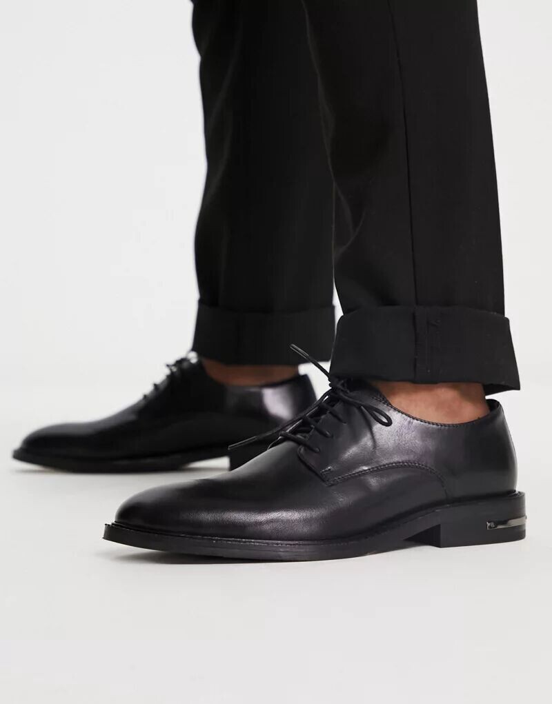 

Черные кожаные туфли на шнуровке Walk London Oliver
