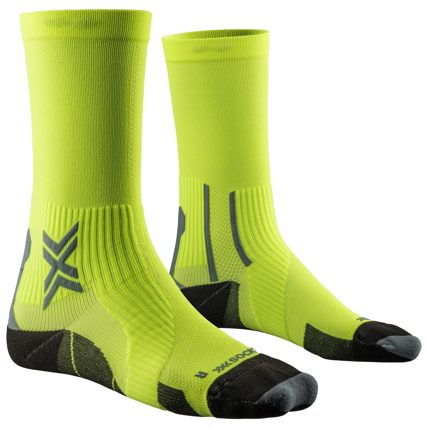 

Носки для бега X-Socks Run Perform Crew, цвет Fluo Yellow/Opal Black