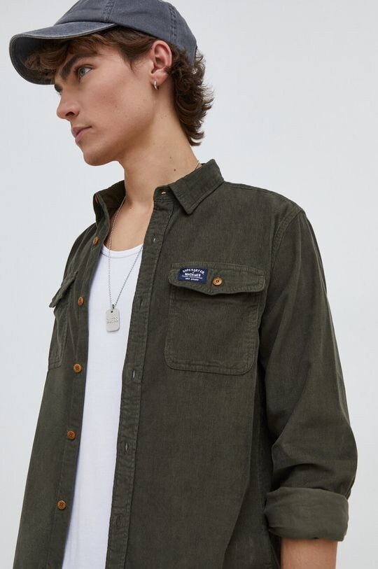 

Вельветовая рубашка Superdry, зеленый