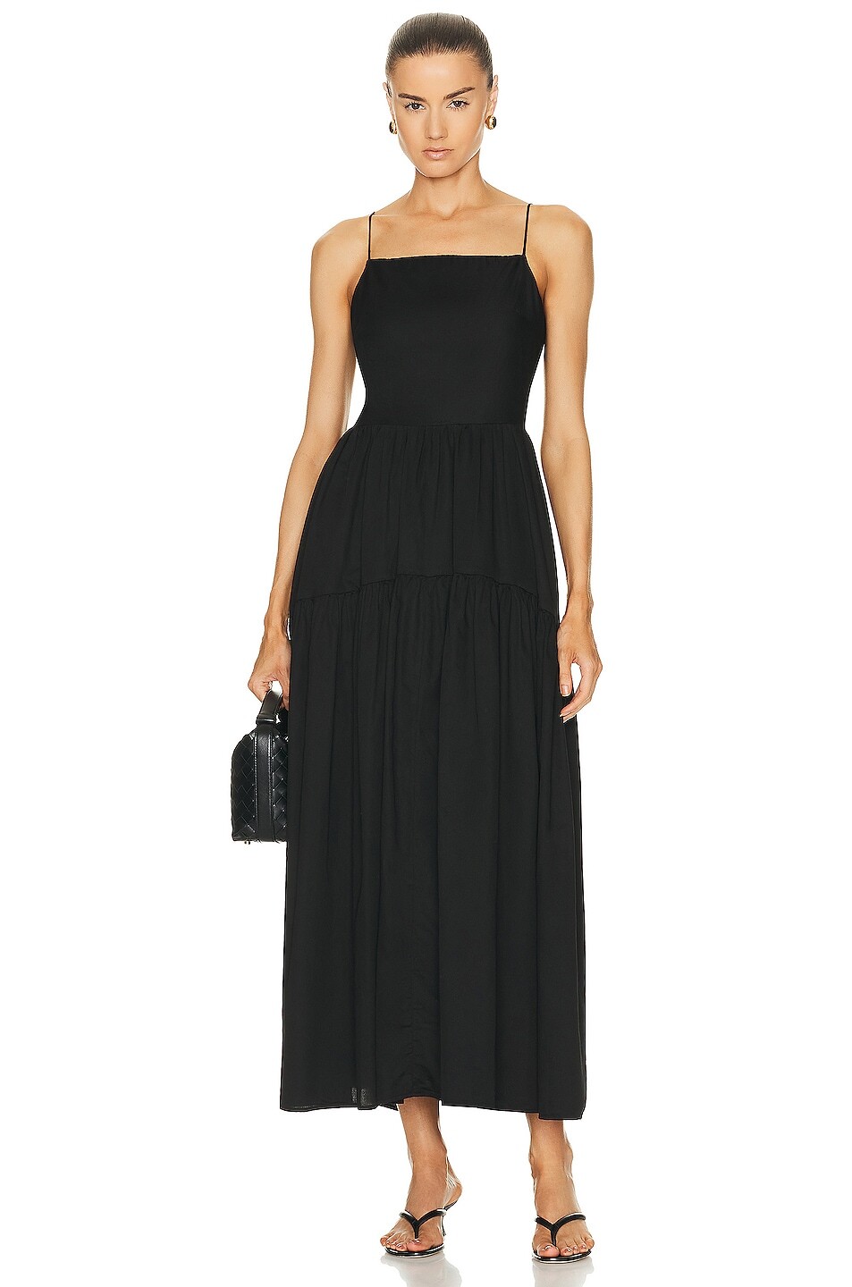 

Платье Enza Costa Open Back Tiered, черный