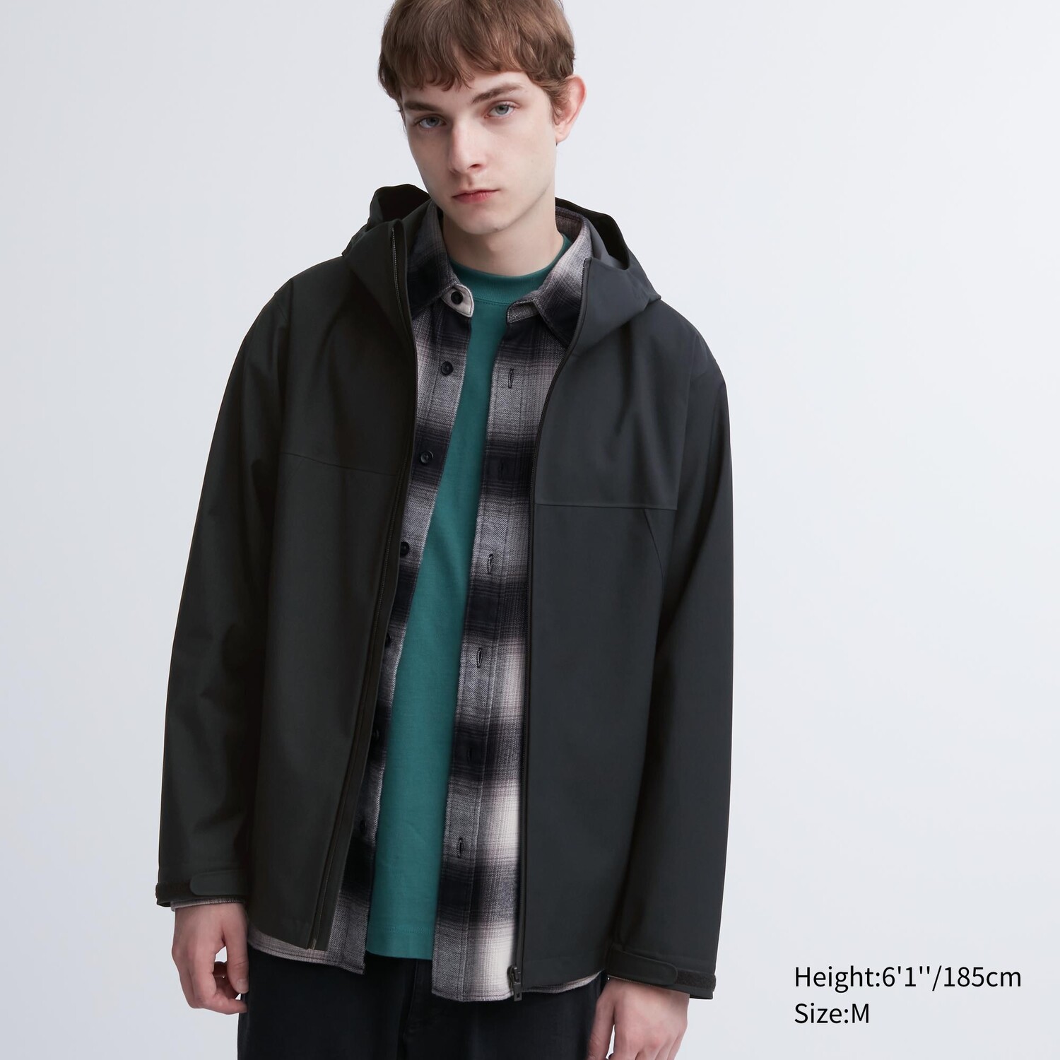 

Парка с капюшоном blocktech 3d UNIQLO, черный