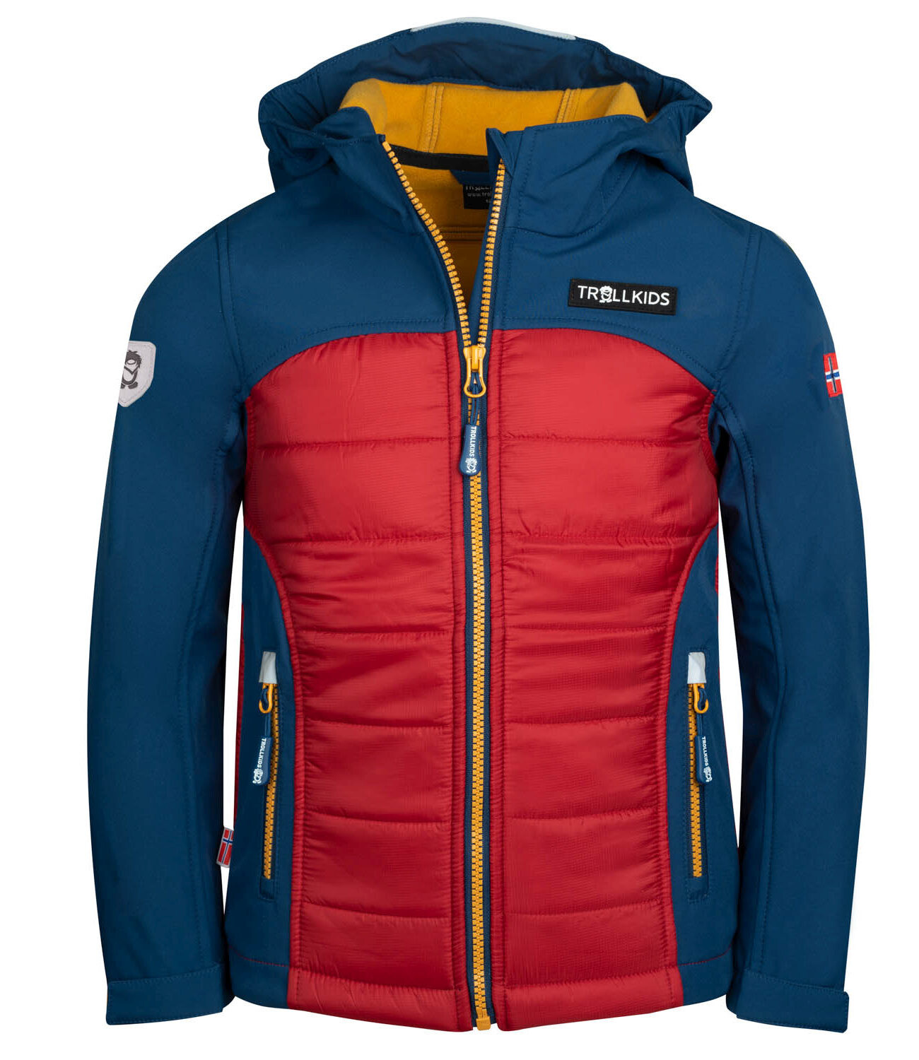 

Куртка софтшелл Trollkids Hybrid Softshell Jacke Lysefjord, цвет Mystikblau/Rot