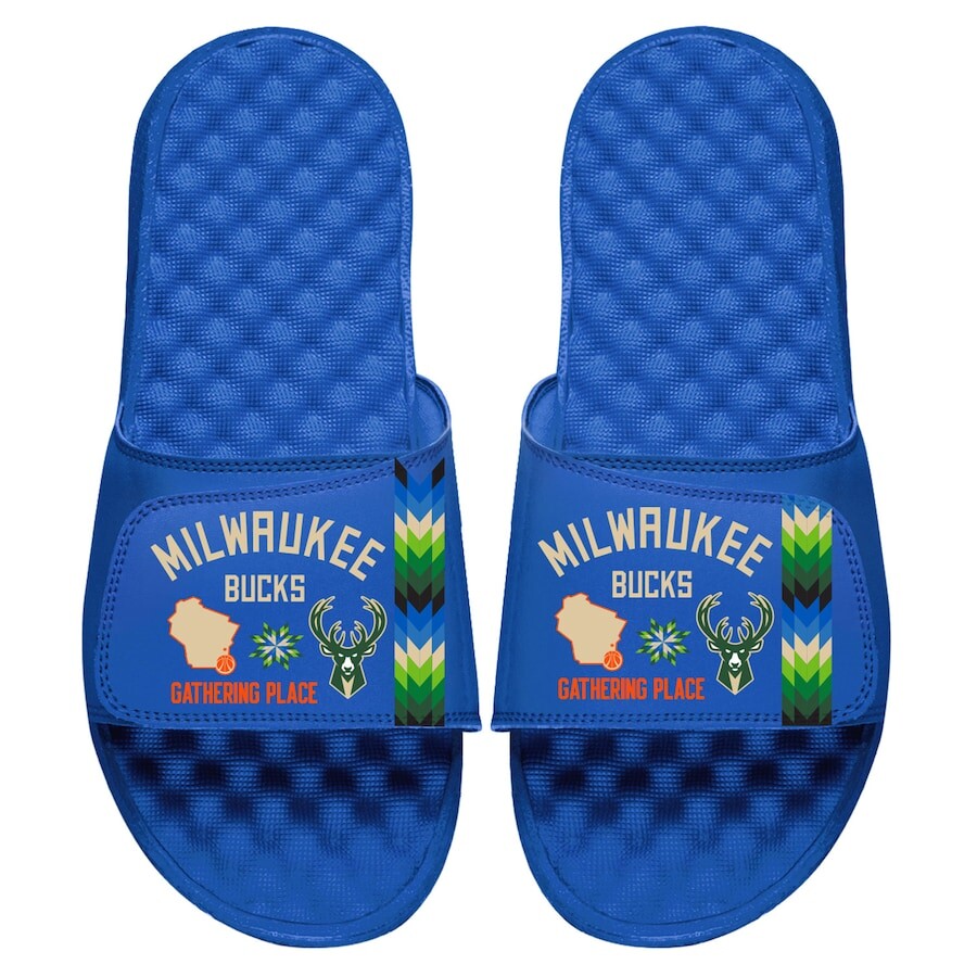 

Шлепанцы ISlide Milwaukee Bucks, роял