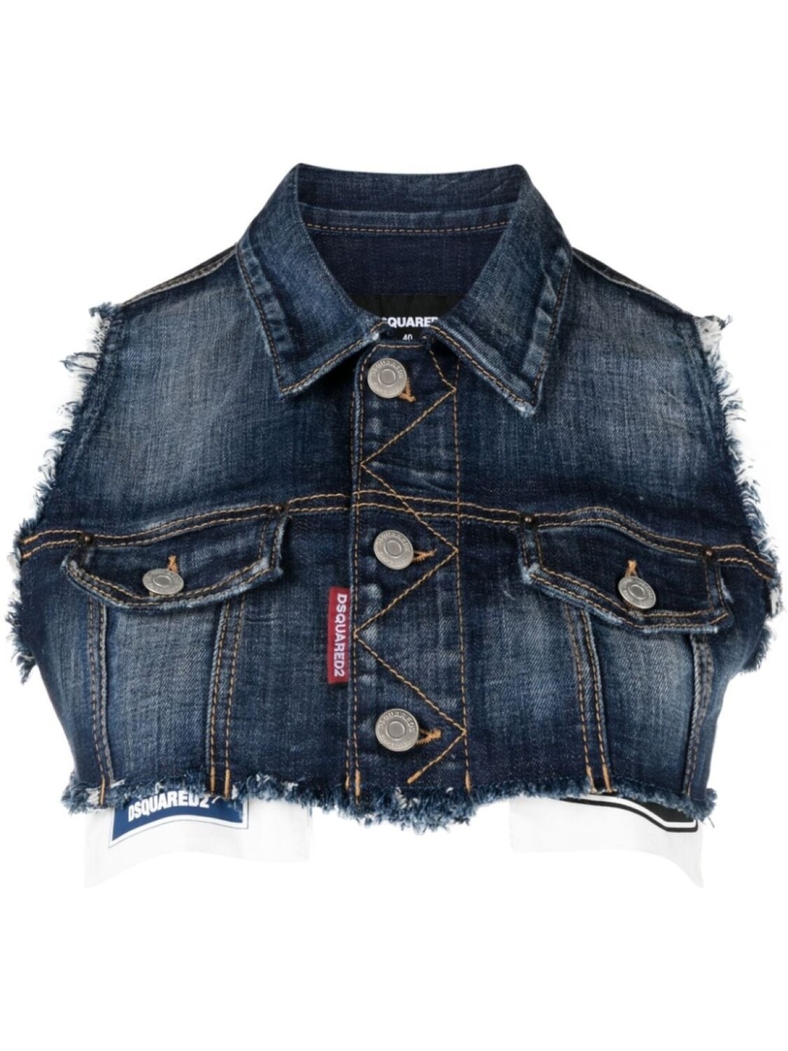 

Dsquared2 укороченная джинсовая куртка, синий