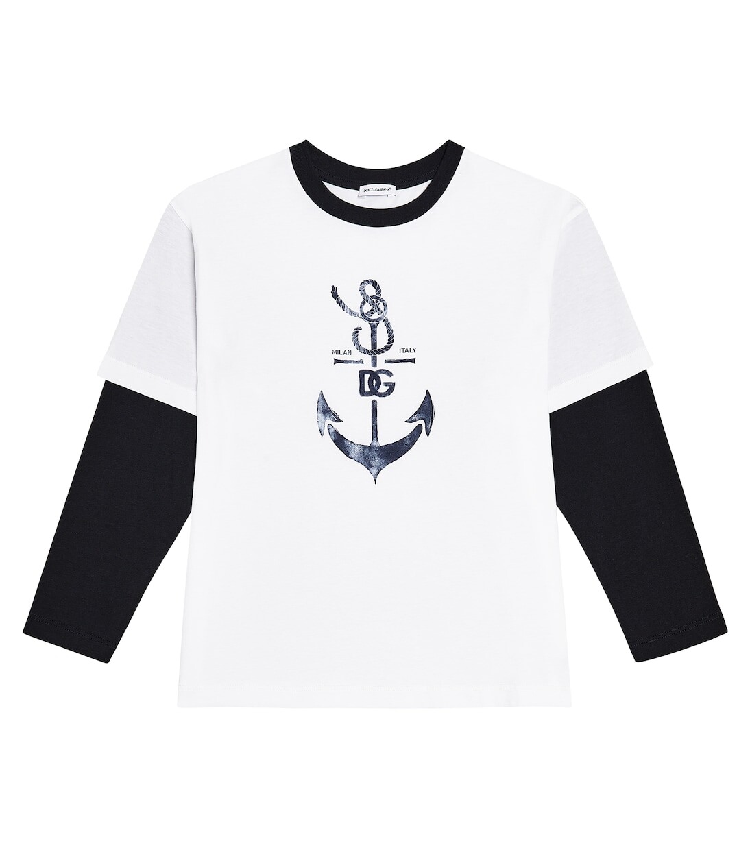 

Футболка из хлопкового джерси с принтом Dolce&Gabbana Kids, белый
