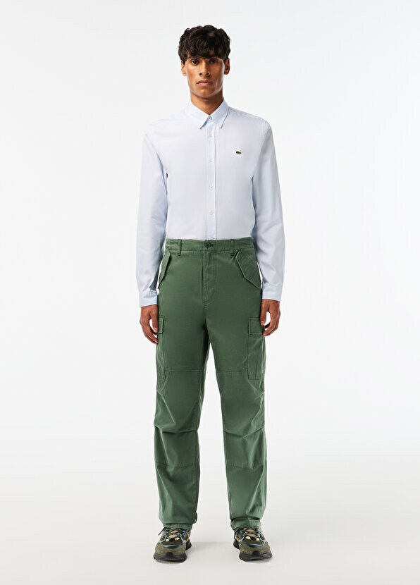 

Мужские брюки прямого кроя цвета хаки Lacoste