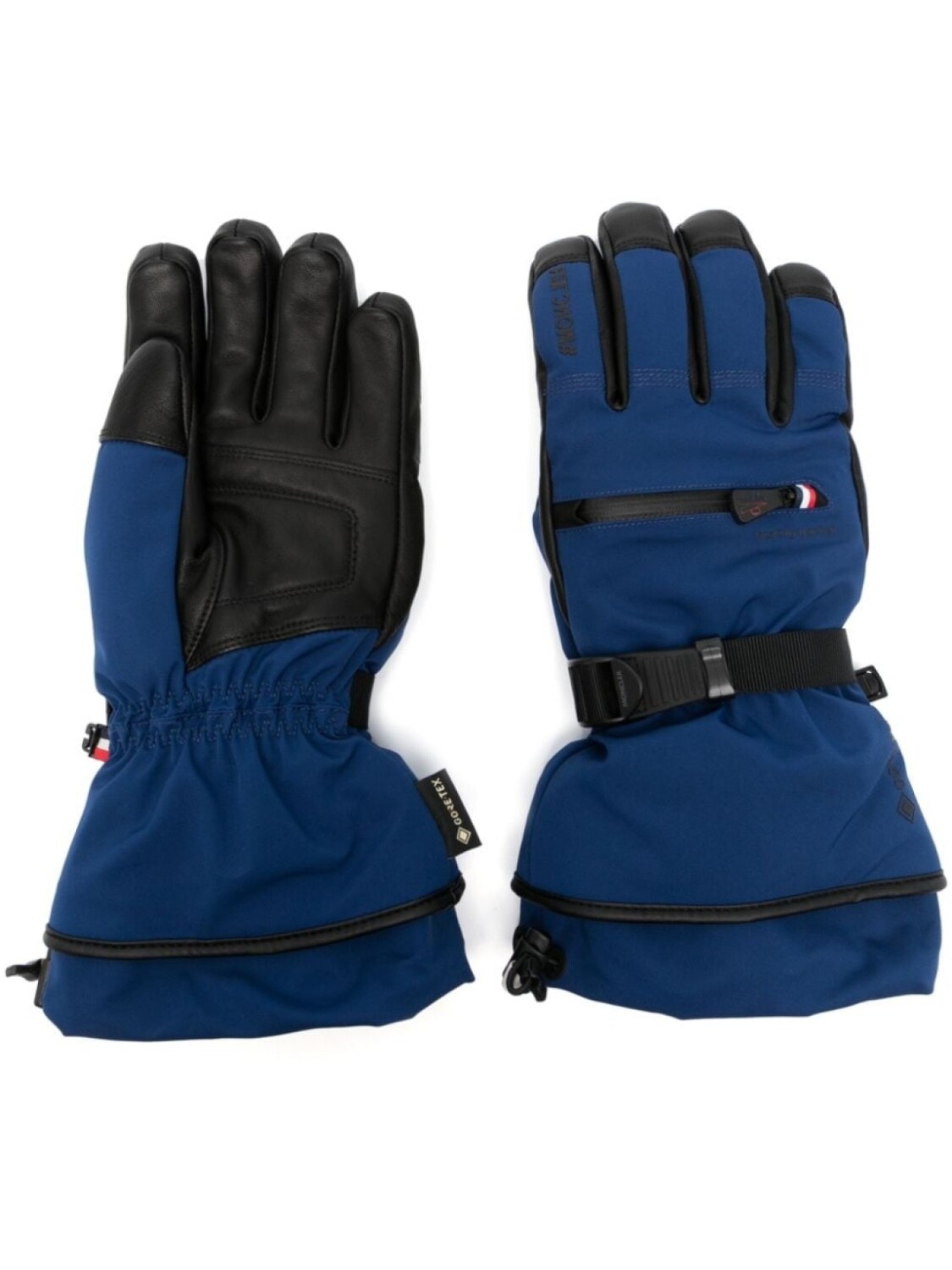 

Moncler Grenoble padded buckle-fastened gloves, синий