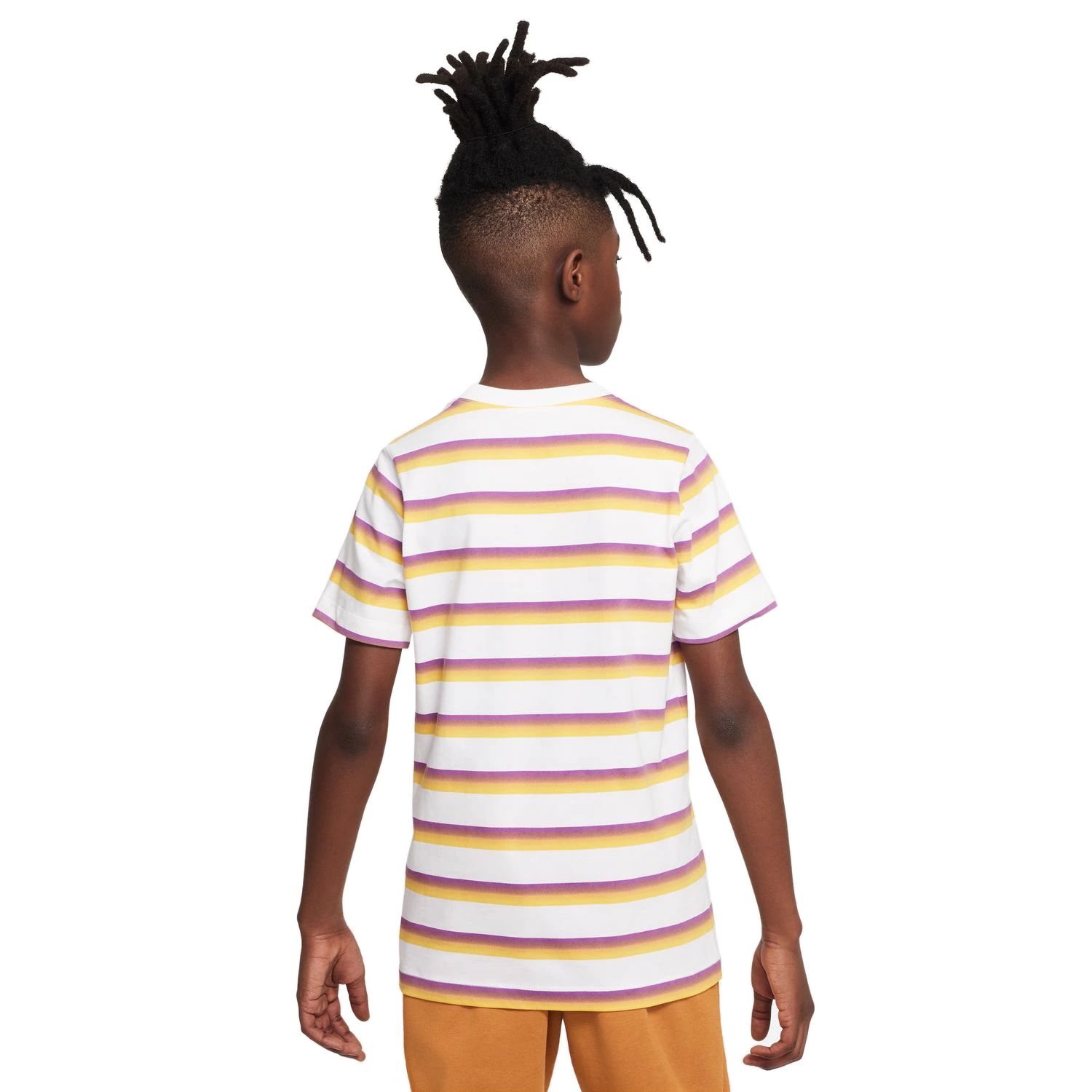 Полосатая футболка Nike Sportswear для мальчиков 8–20 лет Nike, белый