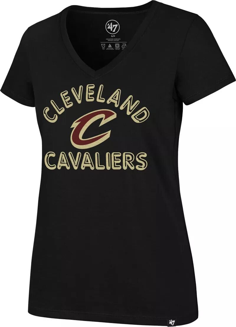 

Женская футболка Cleveland Cavaliers черного цвета '47 Rival черного цвета