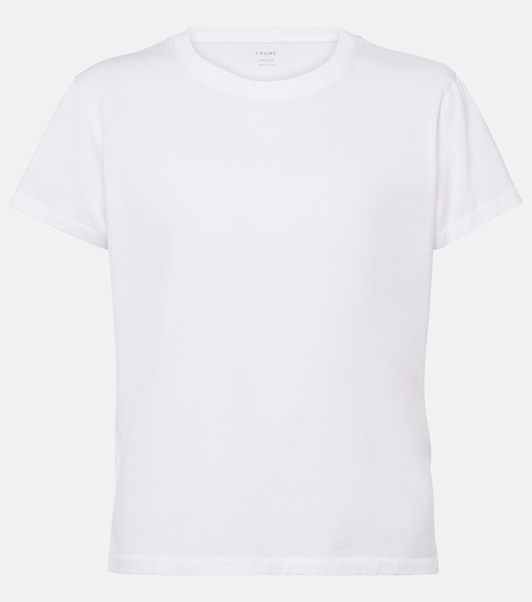 

Футболка baby tee из хлопкового джерси Frame, белый