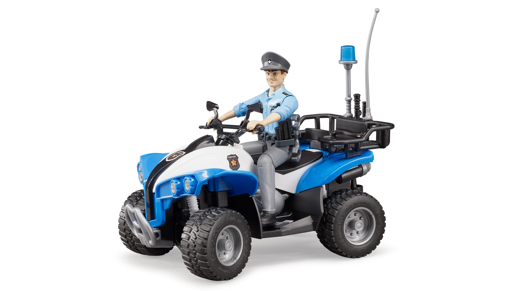 Bruder Полицейский квадроцикл с полицейским и оборудованием bruder полицейский автомобиль jeep wrangler unlimited rubicon с полицейским