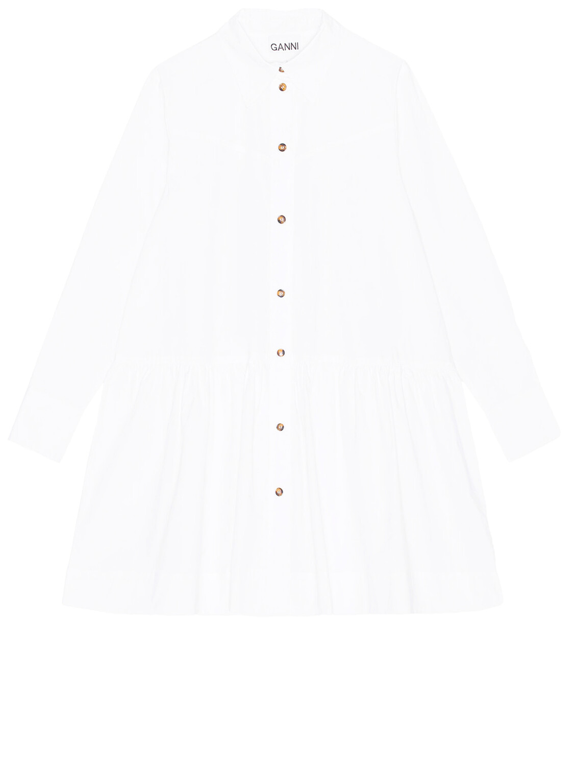 

Платье Ganni Mini shirt, белый