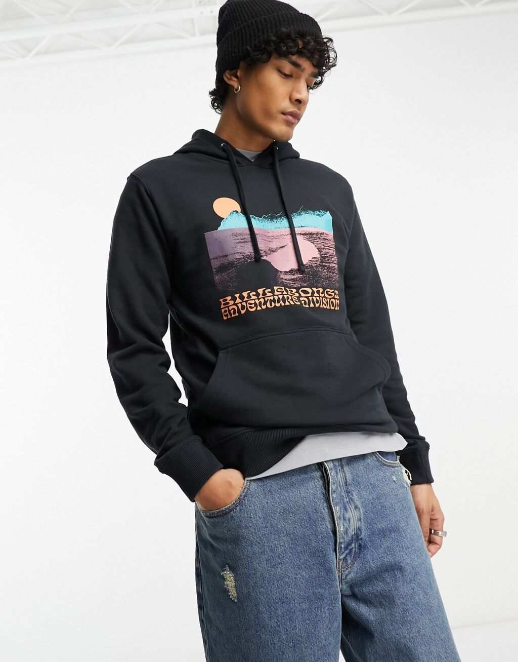 

Черная толстовка с волнами Billabong Alaska, Черный