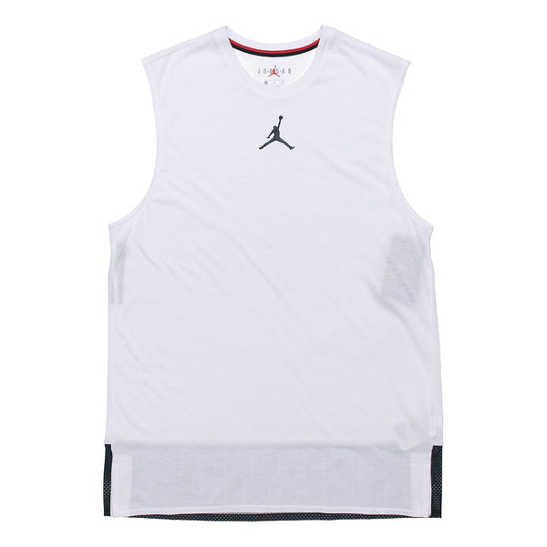 Майка Air Jordan Basketball Training Sports Sleeveless Vest White, белый баскетбольная майка adidas knitted breathable basketball vest men red white красный белый