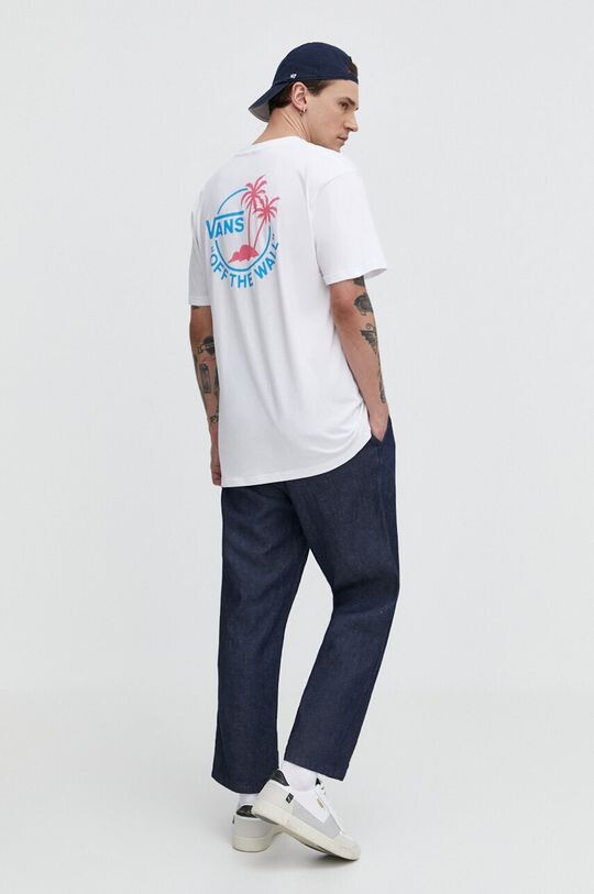

Хлопковая футболка Vans, белый