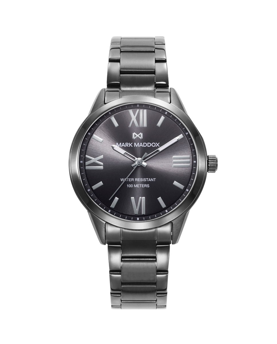 Женские часы Marais из серой стали с черным циферблатом Mark Maddox, серый цена и фото