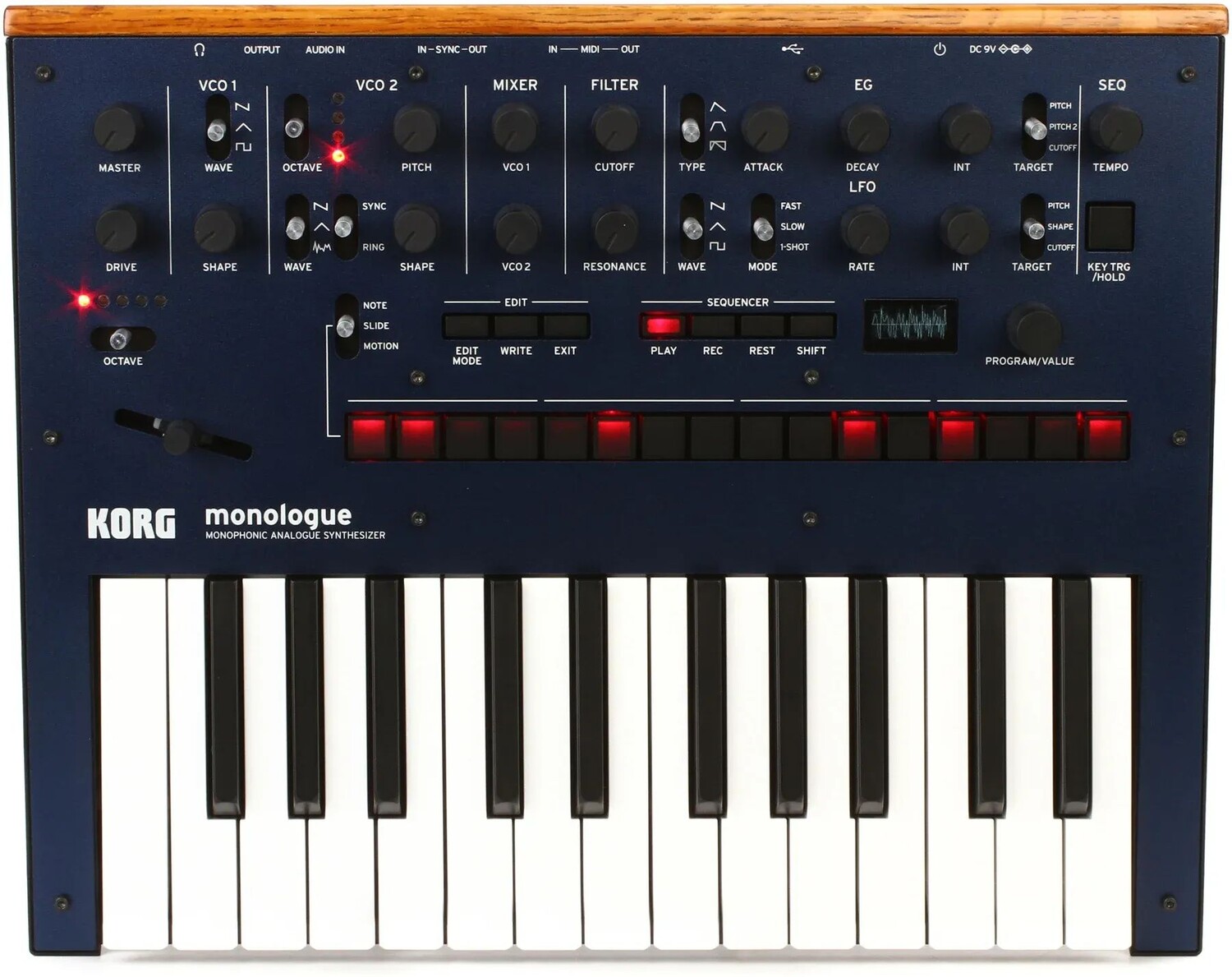 

Аналоговый синтезатор Korg monologue - синий