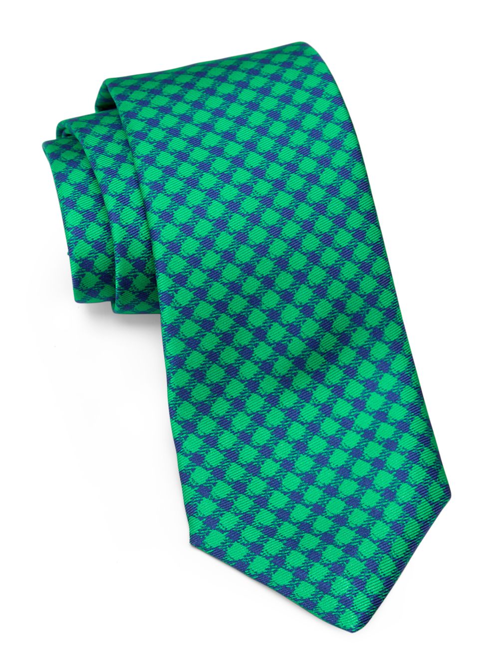 цена Шелковый галстук в сетку Kiton