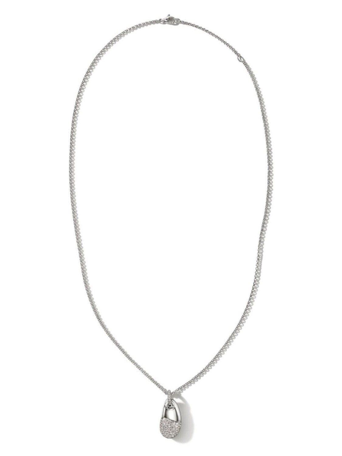 

Серебряное колье Pebble Pendant с бриллиантами John Hardy, серебряный