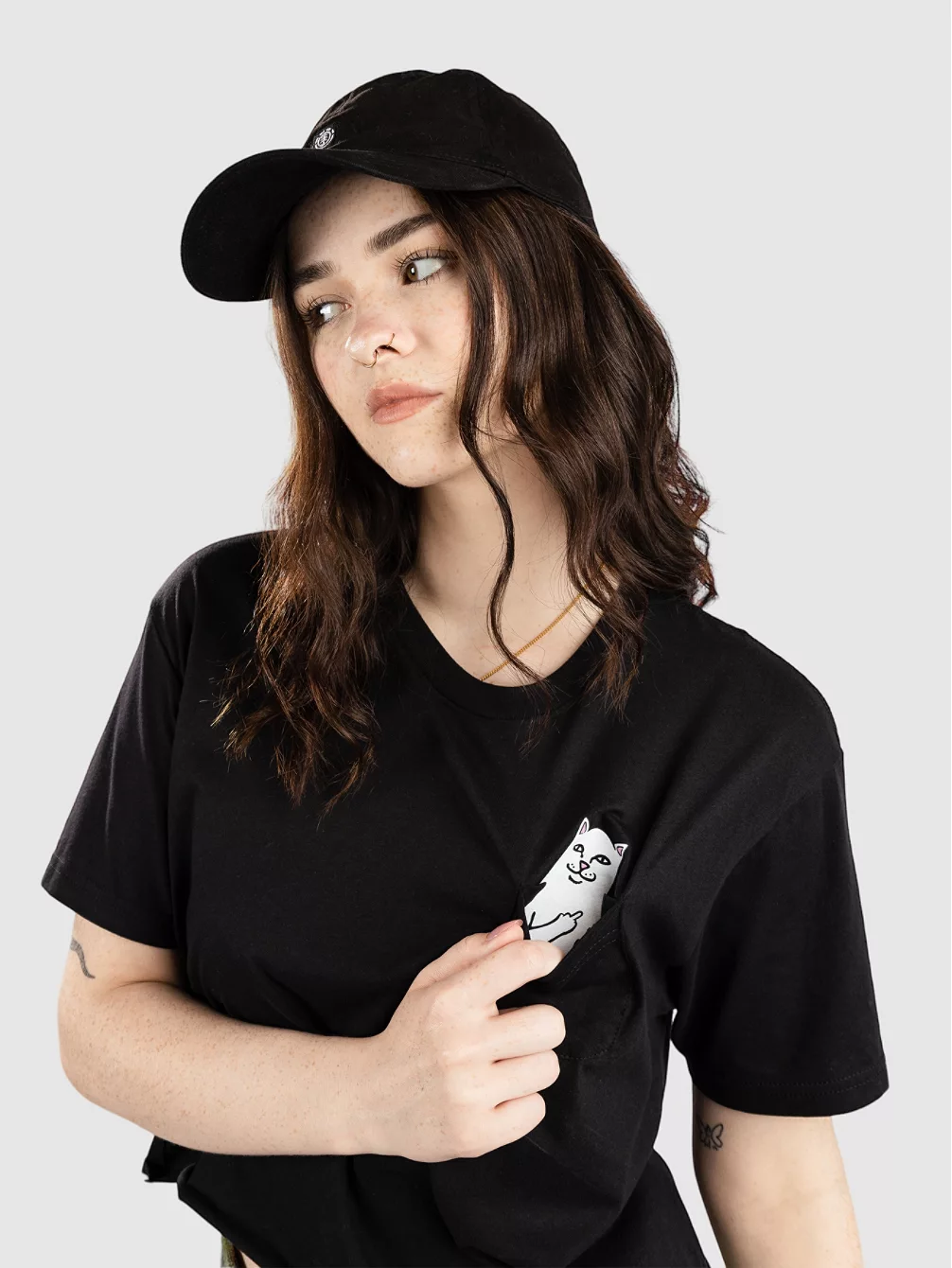 

Укороченная футболка с карманами Lord Nermal Ripndip, черный