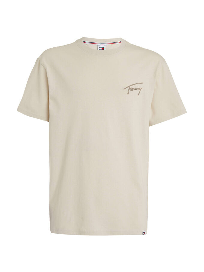 

Футболка tjm reg подпись футболка доп Tommy Jeans, бежевый