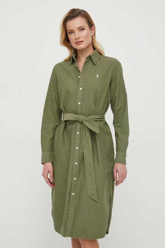 

Хлопковое платье Polo Ralph Lauren, зеленый