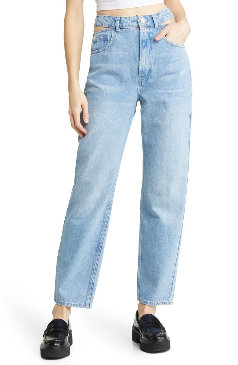 

Джинсы прямого кроя с вырезами Le High & Tight Waist FRAME