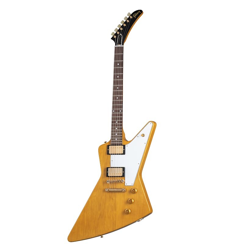 

Электрогитара Gibson 1958 Korina Explorer White Pickguard Reissue Electric Guitar - Natural