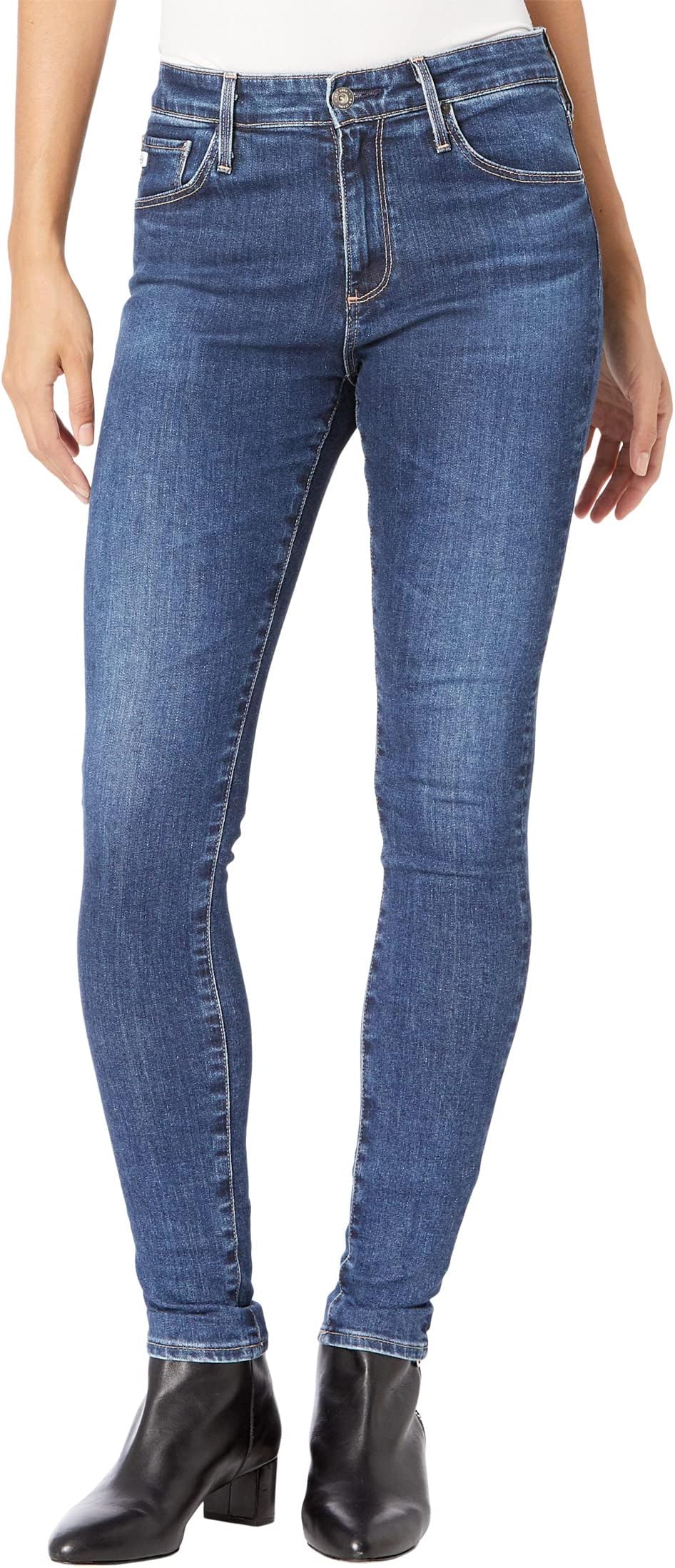 Джинсы Farrah High-Rise Skinny in Vapor Goldrush AG Jeans, цвет Vapor Goldrush