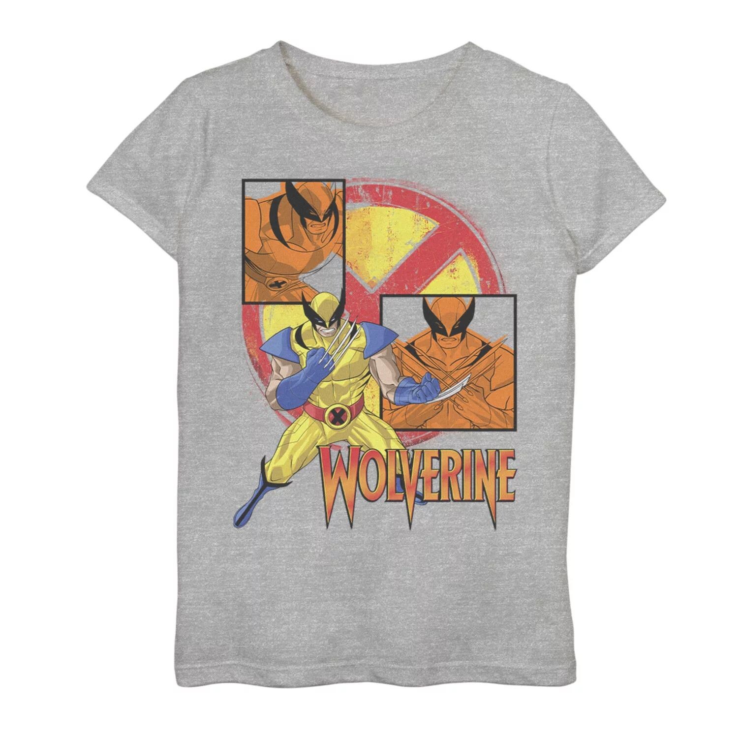 

Футболка с логотипом Marvel X-Men Wolverine и коллажем для девочек 7–16 лет Marvel