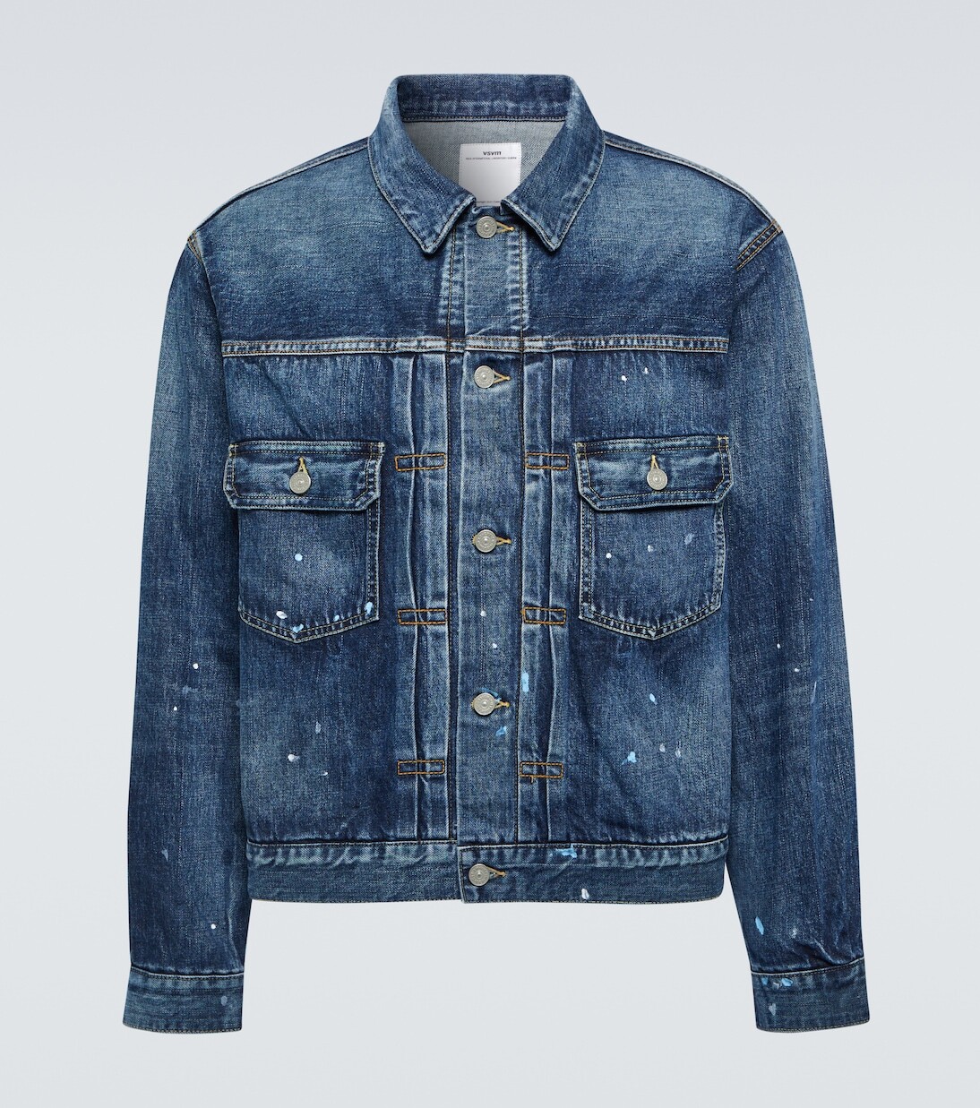 

101 джинсовая куртка с потертостями Visvim, синий