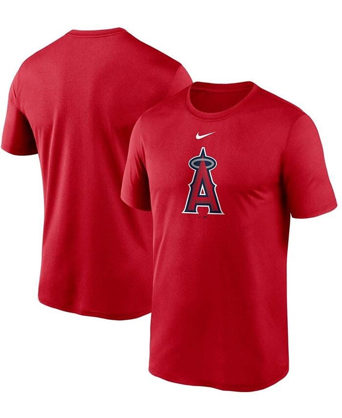 

Мужская футболка с большим логотипом Los Angeles Angels Legend Performance Nike, красный