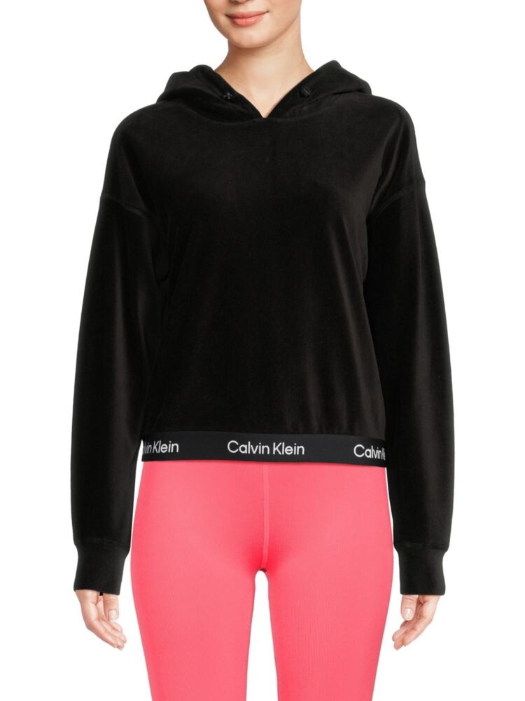 

Толстовка с логотипом на подоле Calvin Klein, цвет Black White