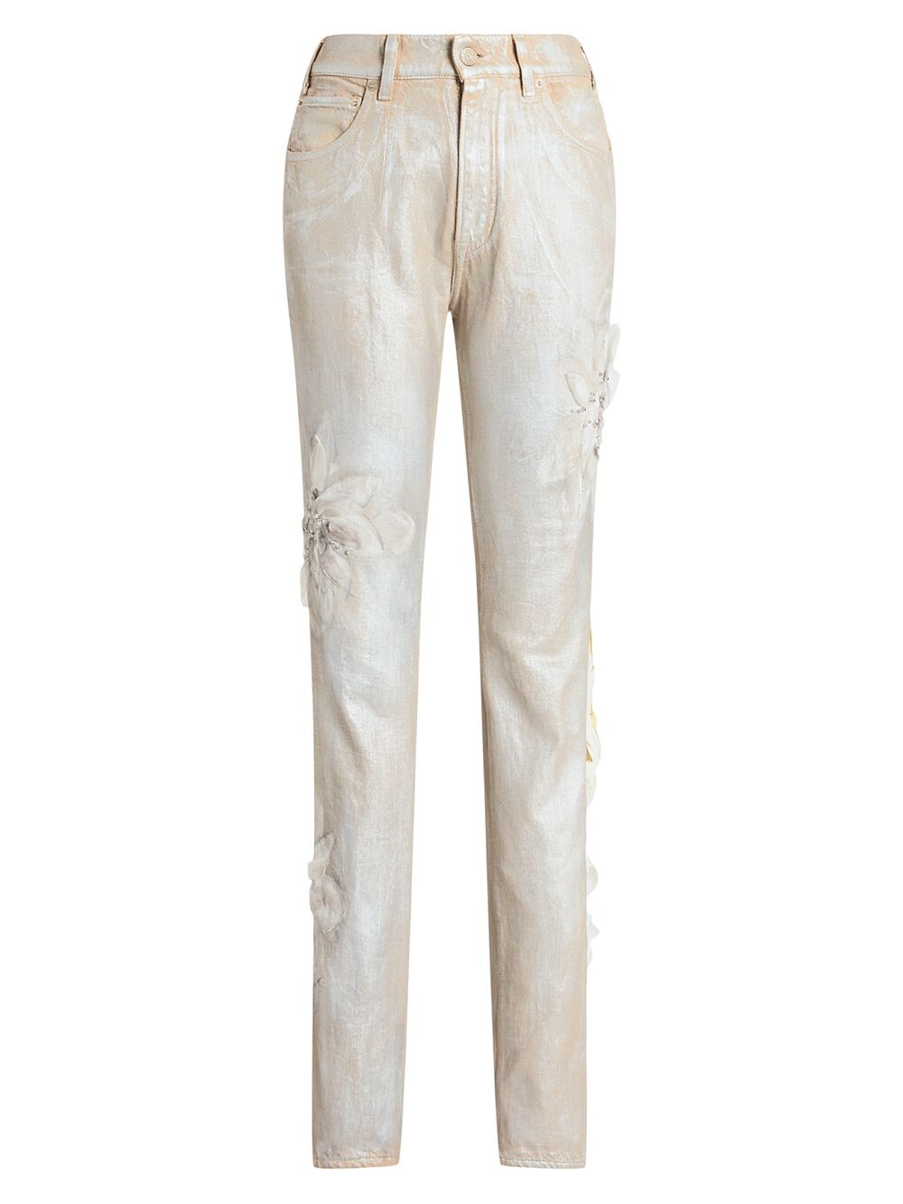 

Джинсы 160 Slim с металлическим напылением Ralph Lauren Collection, серебряный