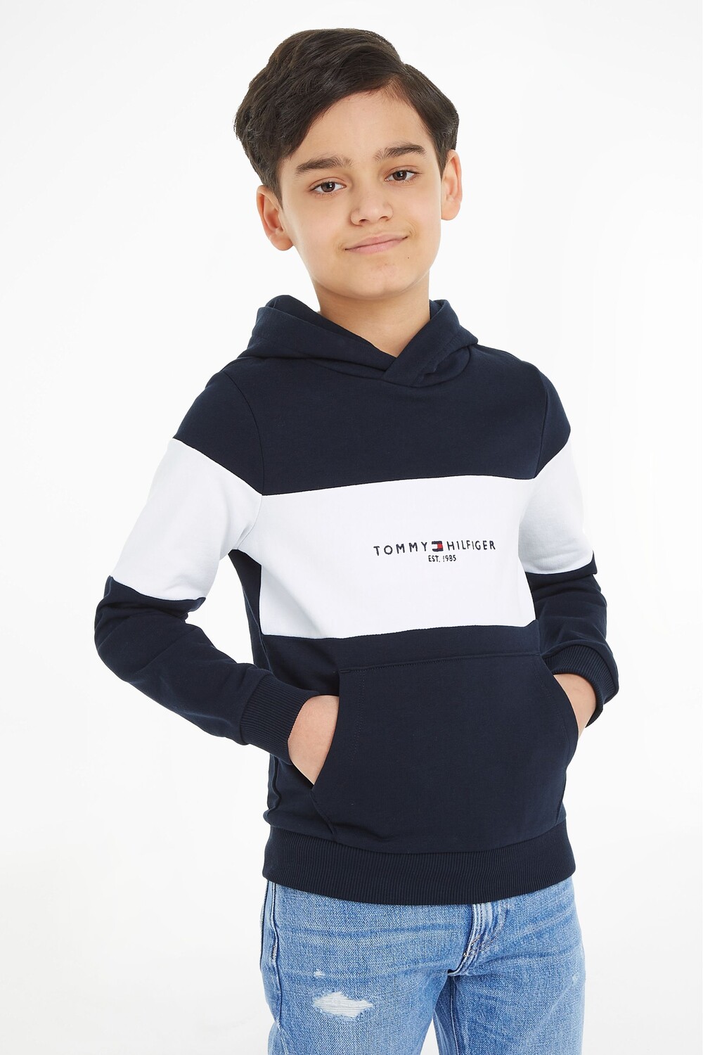 

Синяя толстовка Essential Kids с цветными блоками Tommy Hilfiger, синий