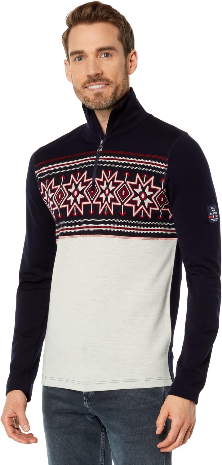 

Толстовка Dale of Norway Tindefjell Basic Sweater, цвет Navy Off-White Raspberry