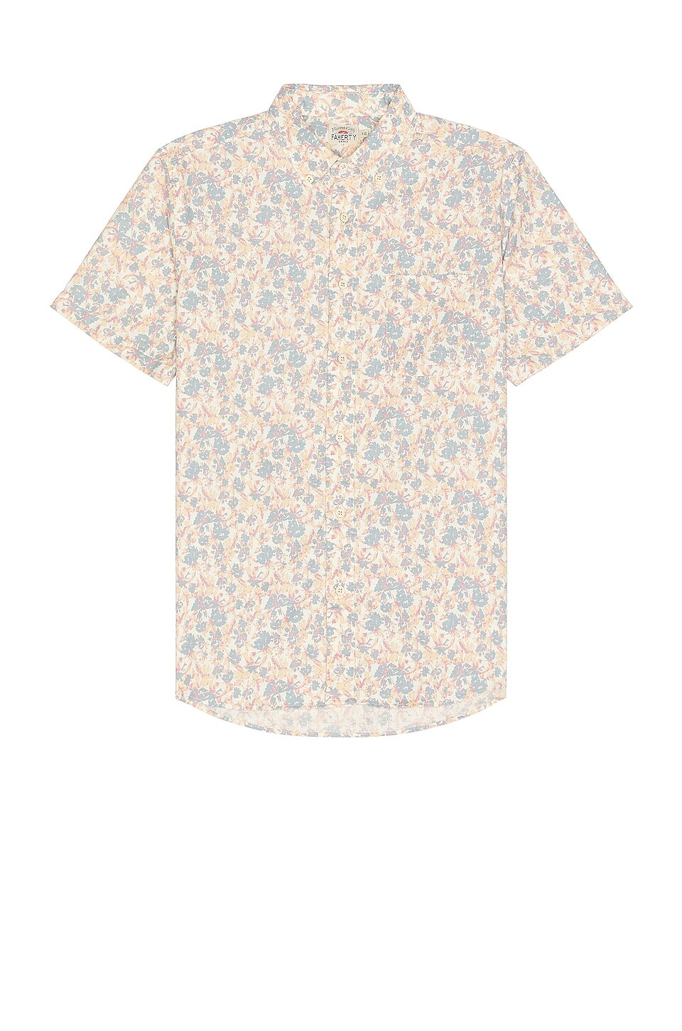 

Рубашка Faherty Short Sleeve Breeze, цвет Tropic Shores