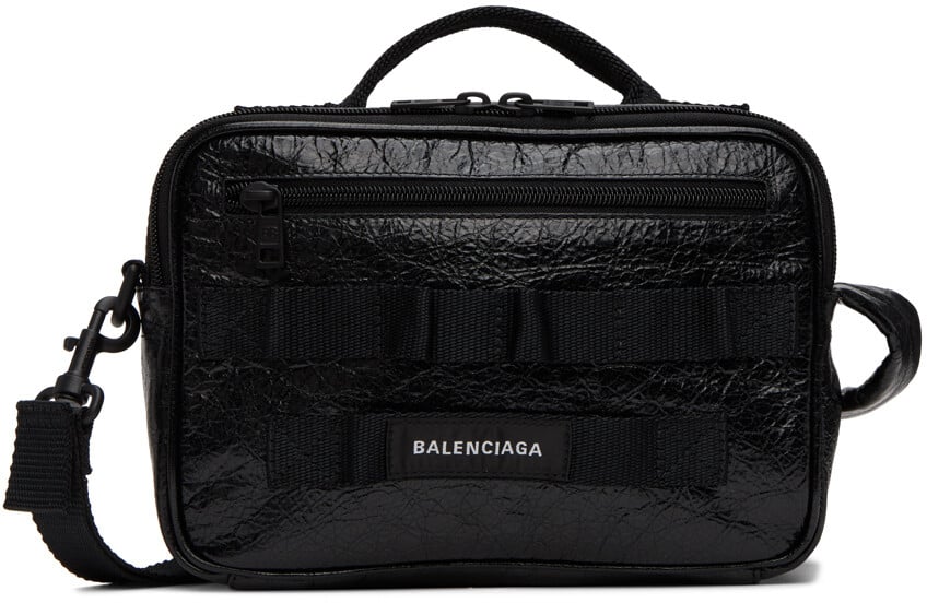 

Черная армейская сумка Balenciaga