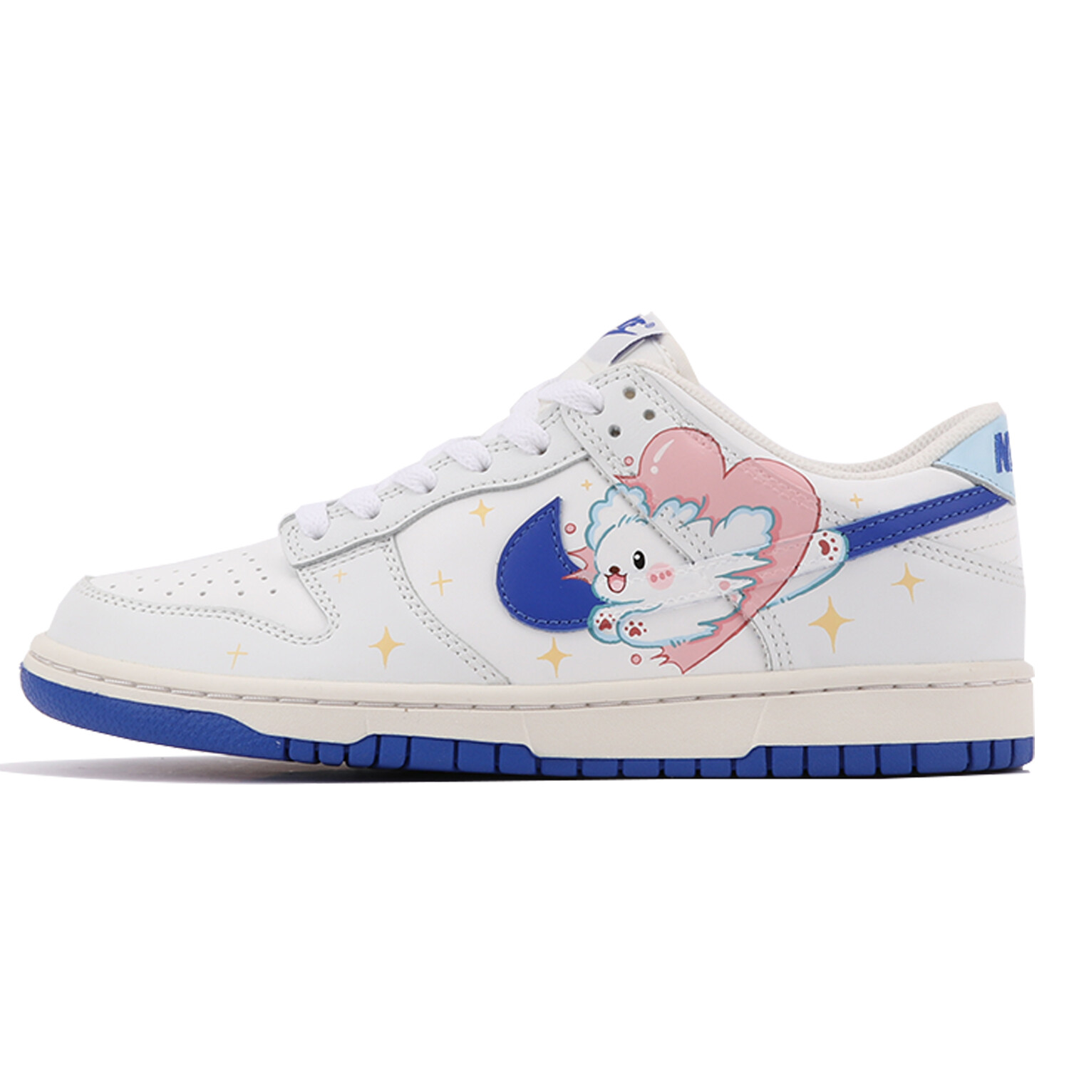 

Кроссовки Nike Dunk Skateboard Shoes Women's Low-Top White Blue, белый/синий