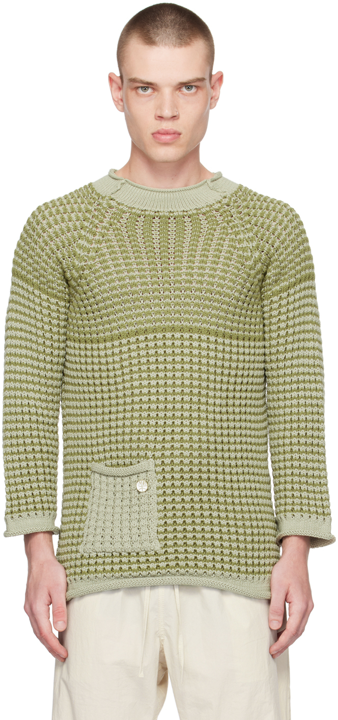Зеленый светлый свитер с пузырьками XENIA TELUNTS