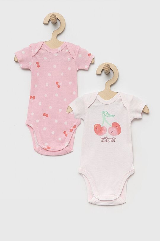 

Комплект из 2 хлопковых боди для малышей United Colors of Benetton, розовый