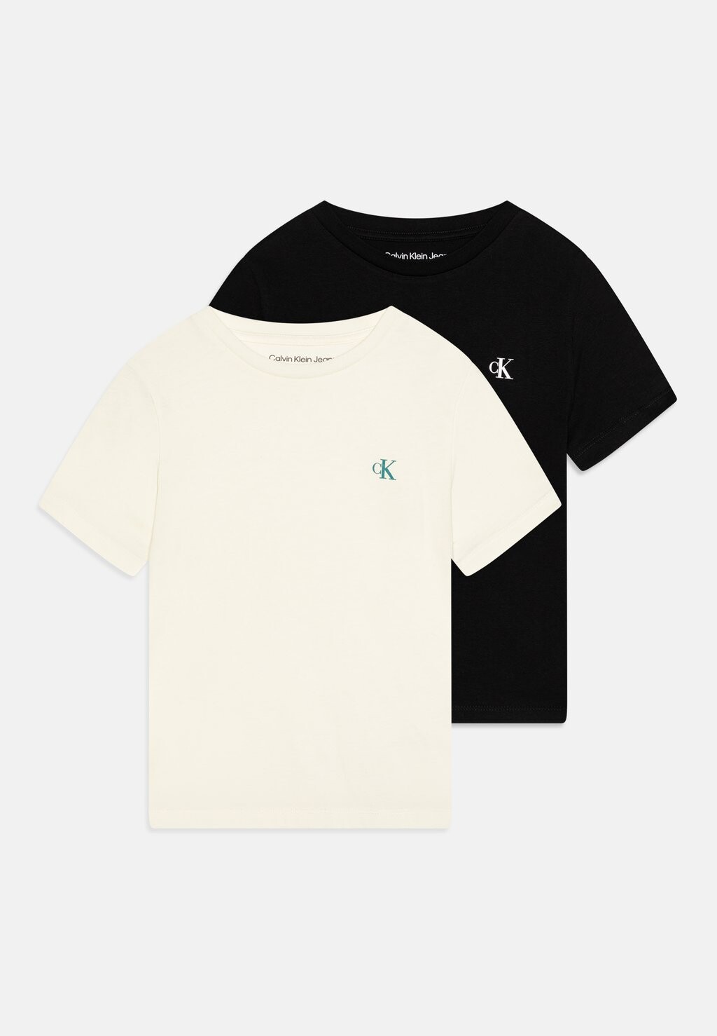 

Базовая футболка MONOGRAM UNISEX 2 PACK Calvin Klein Jeans, цвет papyrus/black