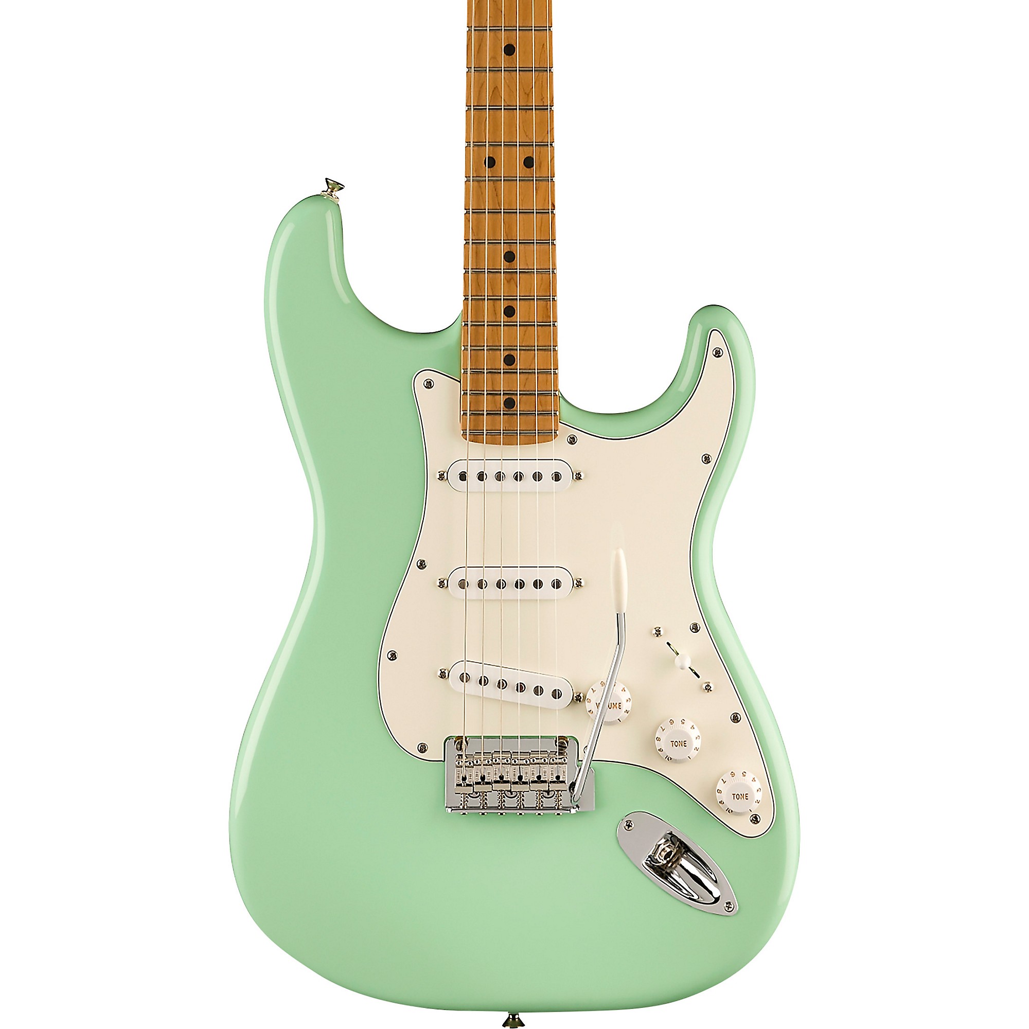 Fender Player Stratocaster Накладка на гриф из жареного клена со звукоснимателями Fat 50-х годов. Электрогитара ограниченного выпуска Surf Green