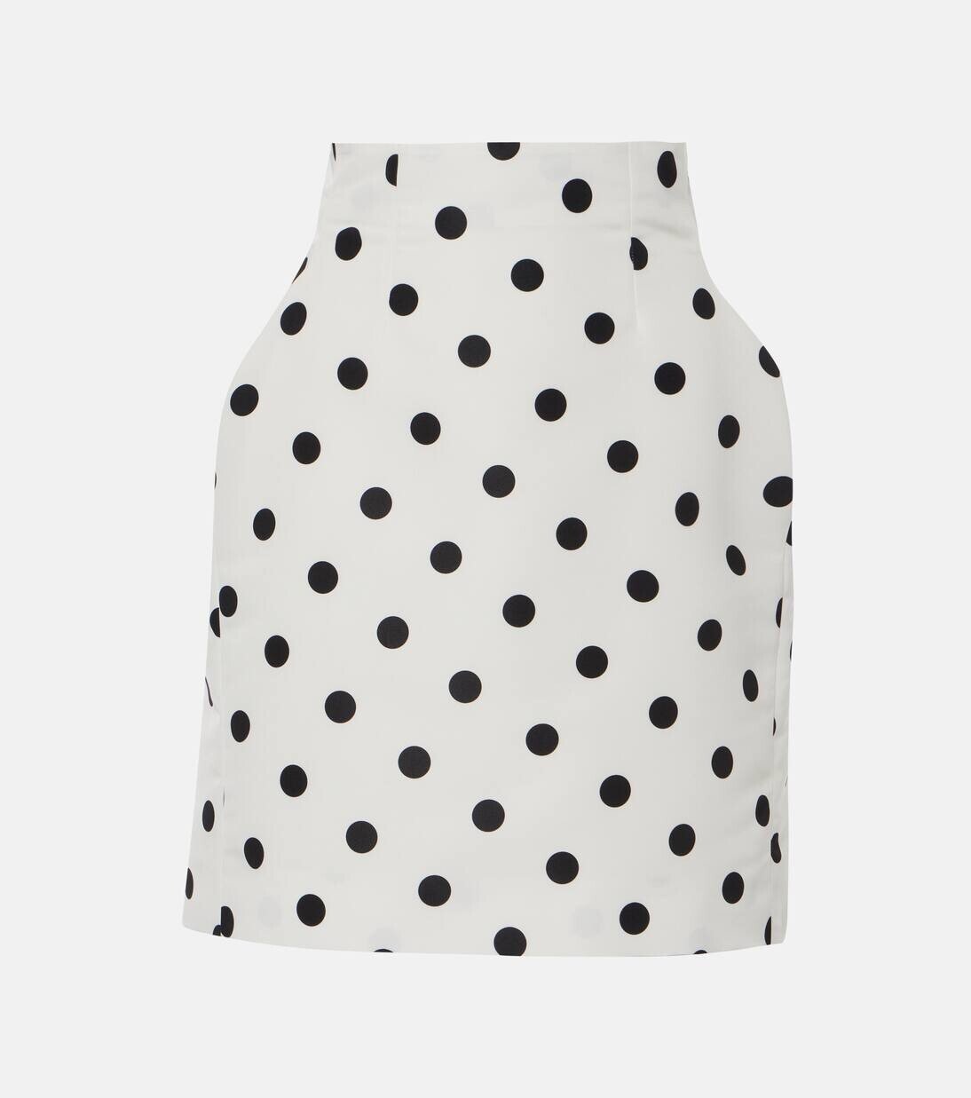 

Мини-юбка из тафты с высокой посадкой в горошек Nina Ricci, цвет white with black dots