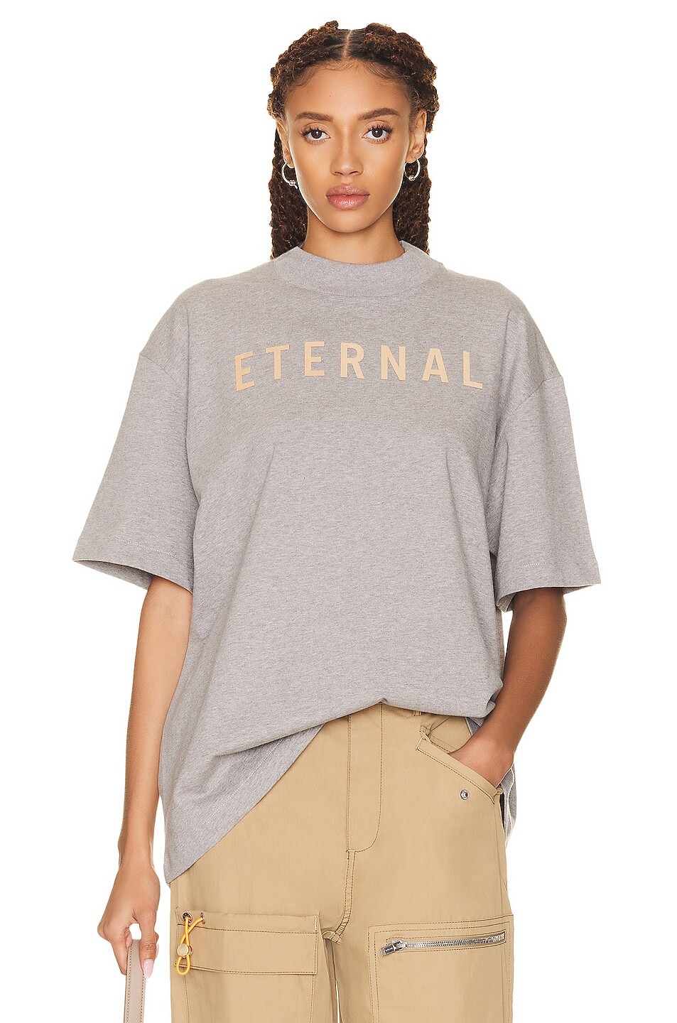 

Футболка Fear Of God Eternal, цвет Warm Heather Grey