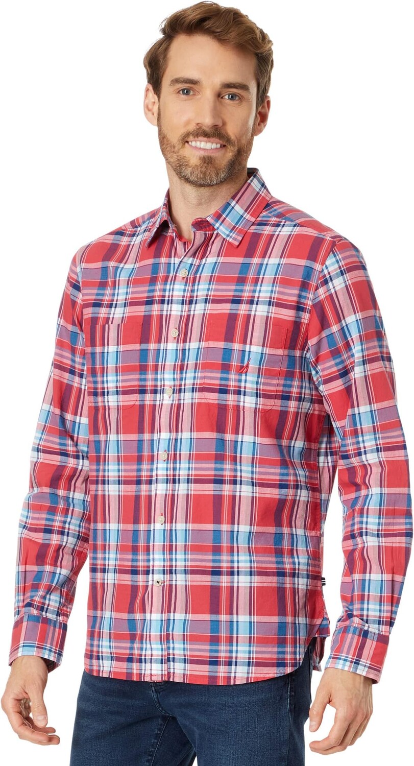 

Клетчатую рубашку Nautica, цвет Sailor Red
